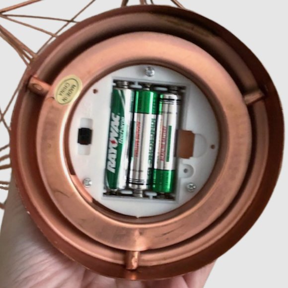 Rustic Rose Gold Geometric Shape Table Top Light - Picture 7 of 8